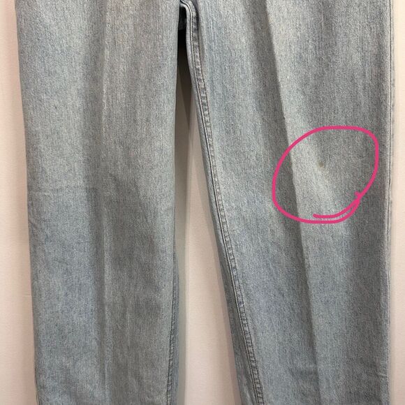 LL Bean Womens Jeans 14 Relaxed Faded Denim Deadstock? Tapered High Rise NWOT - Picture 3 of 11